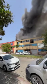 İstanbul - İSTEKS Sanayi Sitesi'nde iş yeri yangını-1