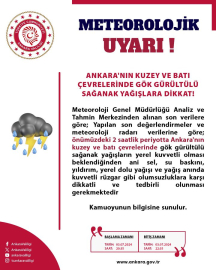 Ankara Valiliği'nden kuvvetli yağış uyarısı