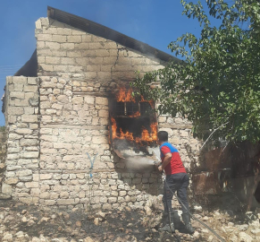 Adıyaman'da ahır yangını