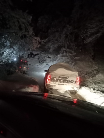 Bolu kent merkezinde kar kalınlığı 28 santimetreye ulaştı (5)